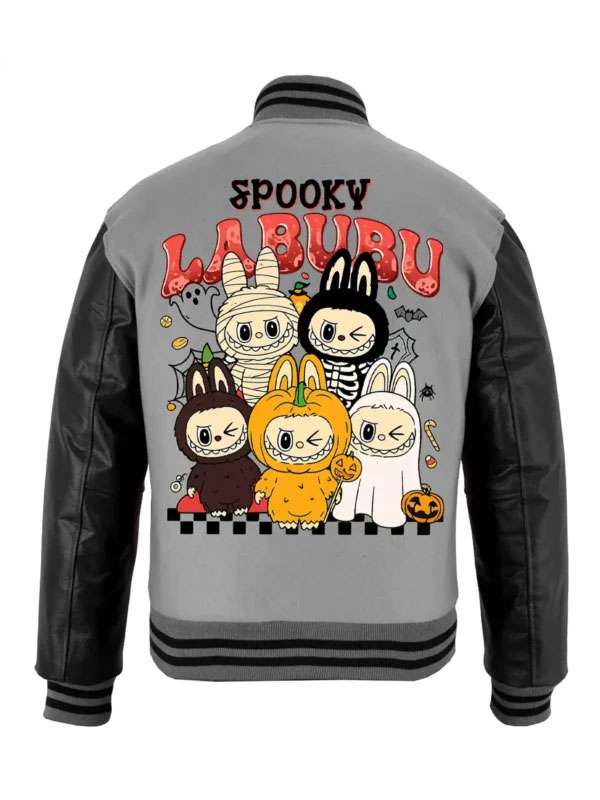 Spooky Labubu Varsity Jacket - back view