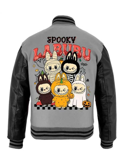 Spooky Labubu Varsity Jacket - back view