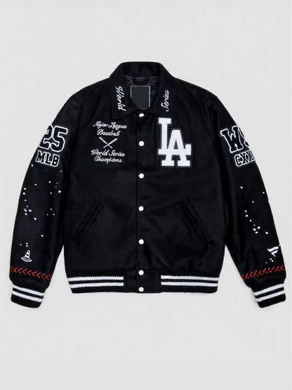 LA Dodgers World Series Champions Varsity Jacket - back view