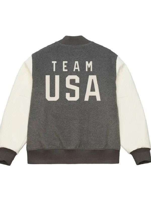 Olympic 2026 Team USA Coach Snoop Varsity Jacket - back view