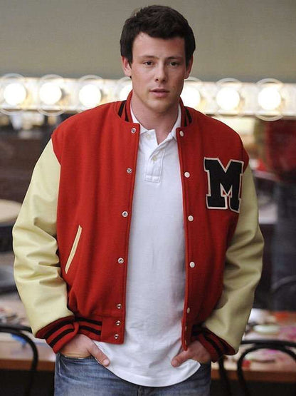 Cory Monteith Glee Letterman Jacket - back view