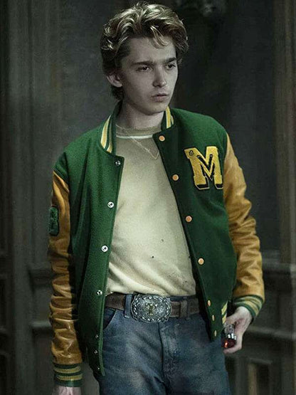 Austin Abrams Scary Stories Varsity Jacket - back view