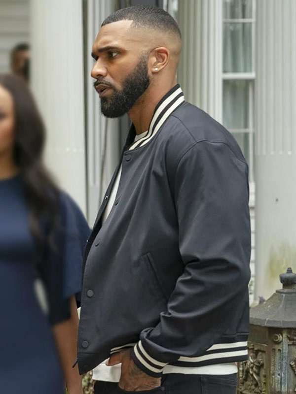 Tyler Perrys Duplicity Tyler Lepley Black Varsity Jacket