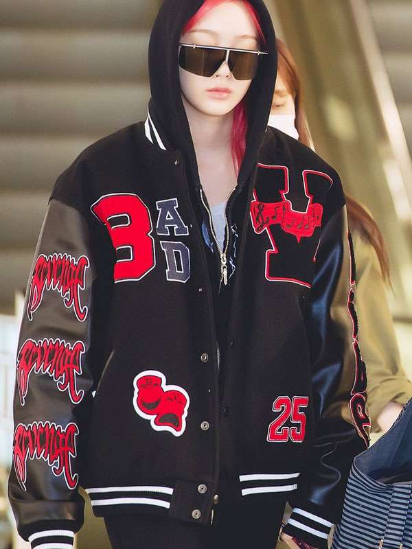 Giselle Bad Vibes Varsity Jacket - detail view