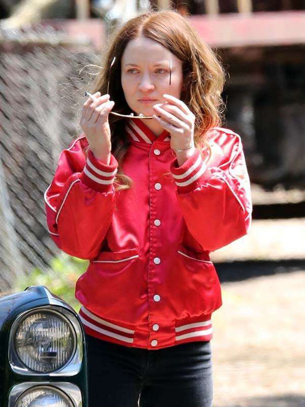 Emily Browning American Gods Laura Moon Varsity Jacket - side view
