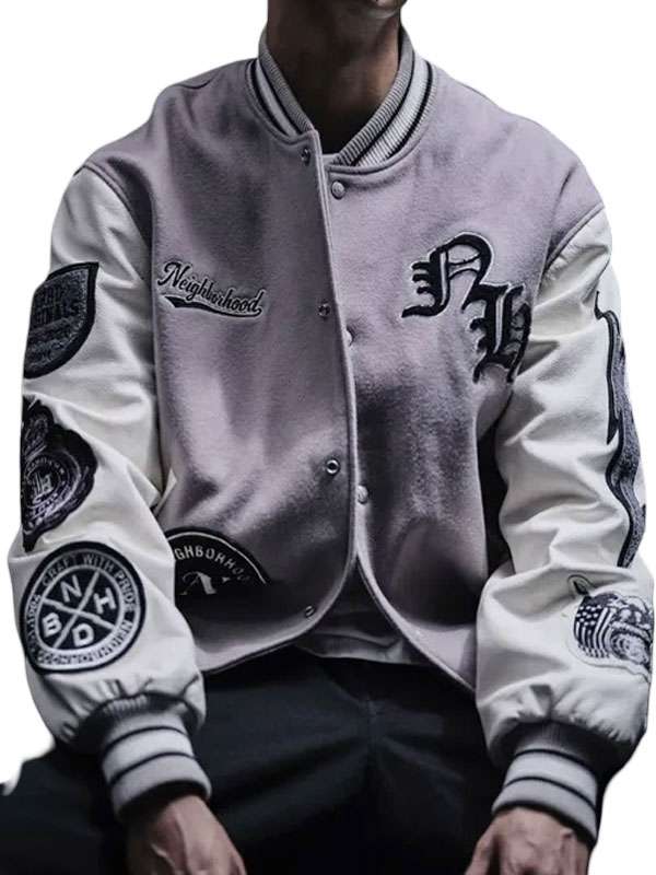 Neighborhood Jeff Hamilton Varsity Jacket - back view
