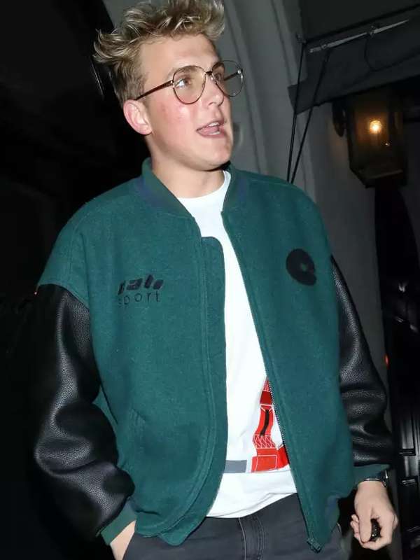 Jake Paul Los Angeles Street Style Varsity Jacket - back view