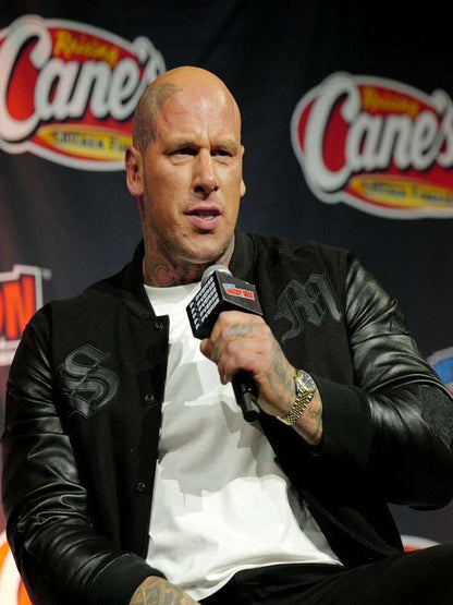 Martyn Ford Mortal Kombat 2 Black Varsity Jacket