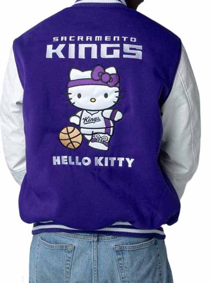 Hello Kitty Sacramento Kings Varsity Jacket - side view