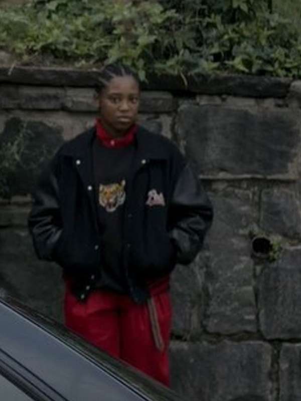 Laverne Power Book III Raising Kanan S03 Black Varsity Jacket - side view