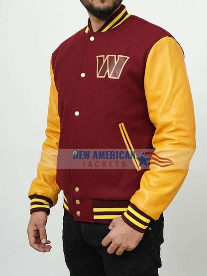 Football Team Washington Commanders Letterman Jacket - detail view