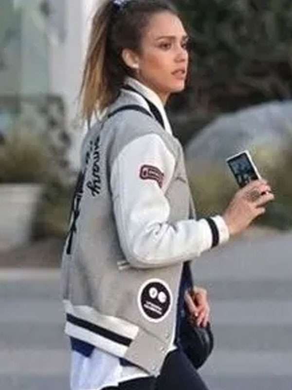 Jessica Alba Oc Varsity Jacket