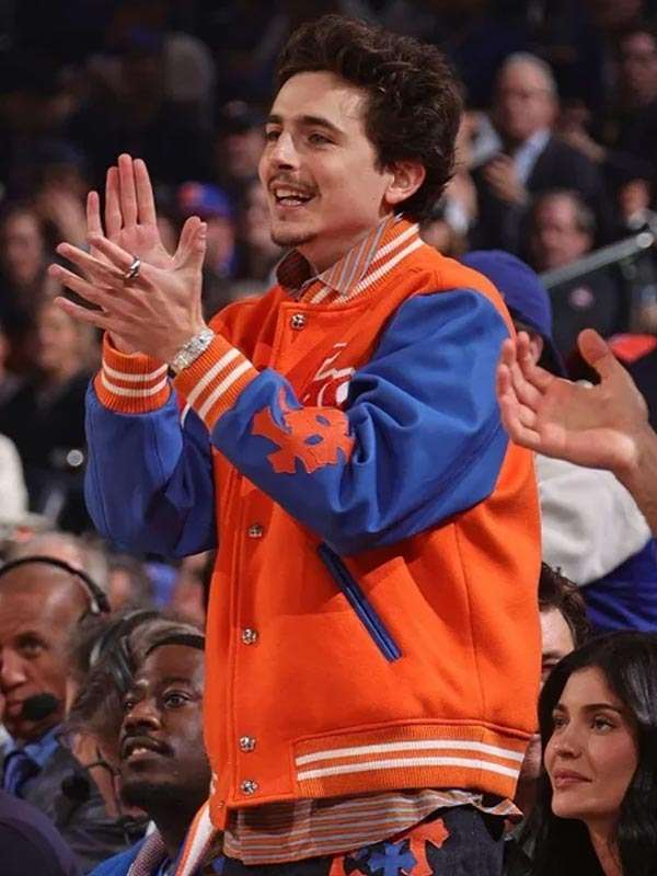 Timothee Chalamet Varsity Jacket - back view