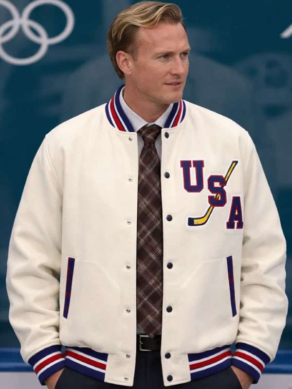 John Wroblewski Hockey Team Olympic Game Varsity Jacket