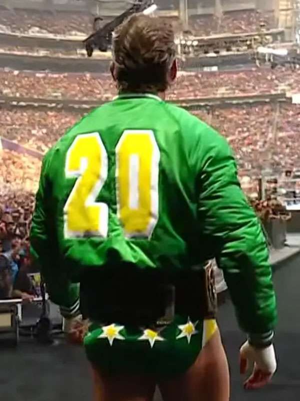 CM Punk Summerslam Green Varsity Jacket - alternate view