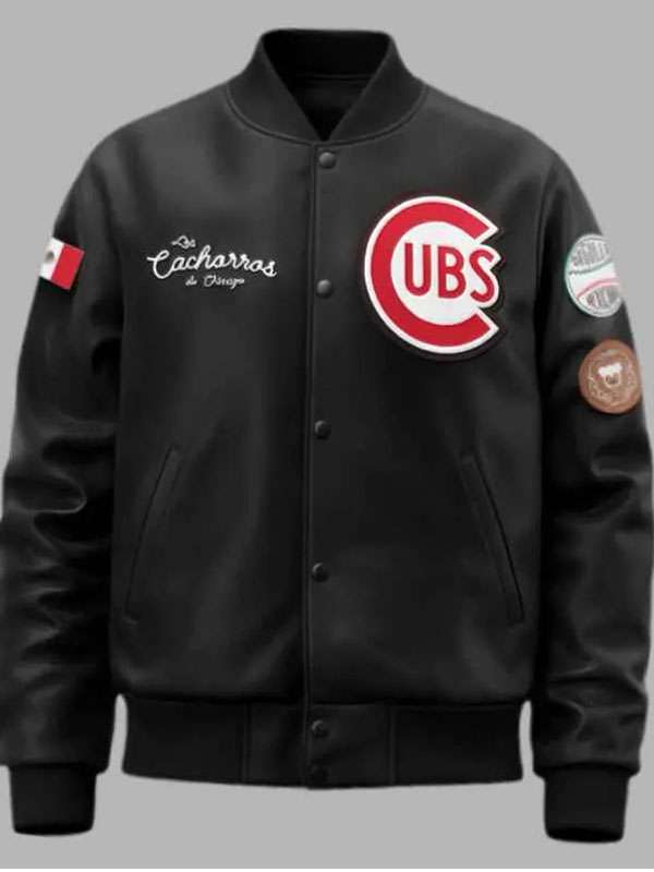 Chicago Cubs Black Varsity Jacket