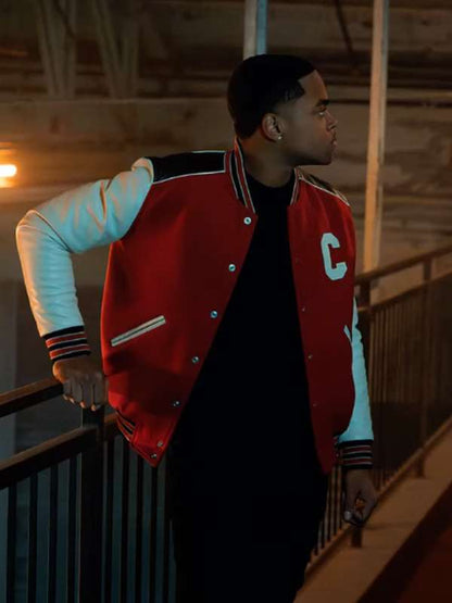 Power Book II Ghost S04 Tariq St Patrick Varsity Jacket - back view