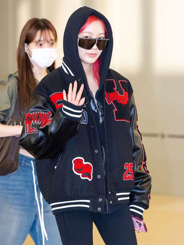 Giselle Bad Vibes Varsity Jacket - side view
