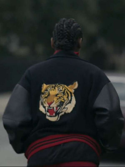 Laverne Power Book III Raising Kanan S03 Black Varsity Jacket