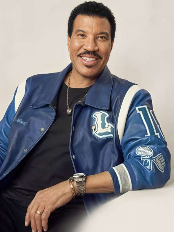 Lionel Richie American Idol Blue Varsity Jacket - back view