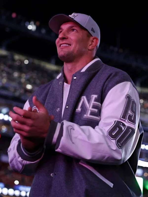 Rob Gronkowski Patriots Varsity Jacket - detail view