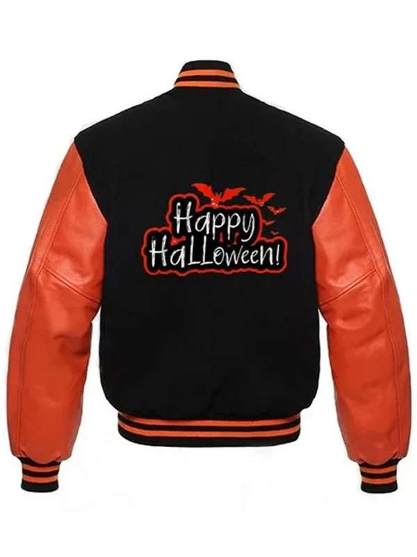 Happy Halloween Varsity Jacket - back view