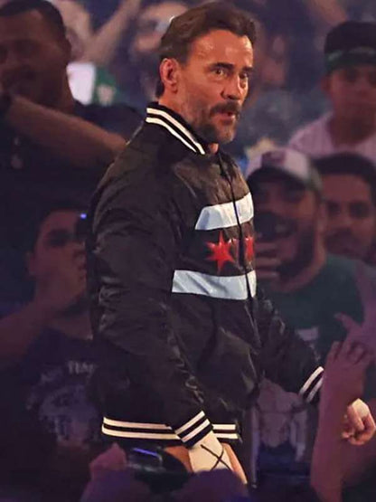 Night of Champions CM Punk Black Varsity Jacket