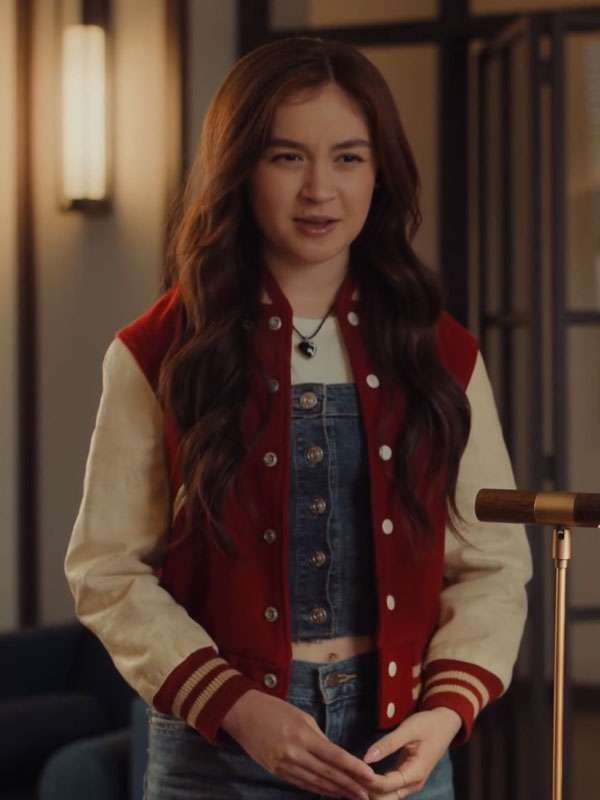 Anna Cathcart XO Kitty S02 Varsity Jacket - side view