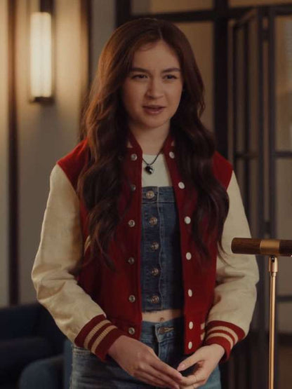 Anna Cathcart XO Kitty S02 Varsity Jacket - side view