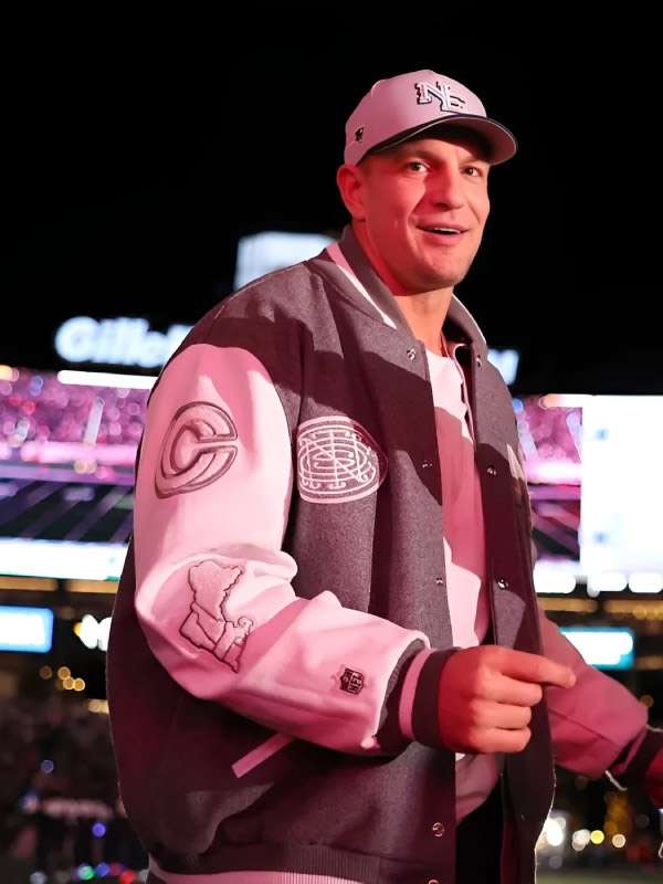 Rob Gronkowski Patriots Varsity Jacket - side view