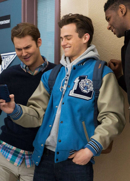 13 Reasons Why Liberty High Varsity Jacket - side view