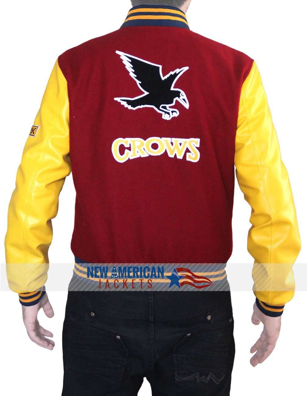 Letterman Jacket Varsity Crow Jacket - side view