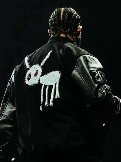 Drake for All the Dogs OVO Varsity Jacket - back view