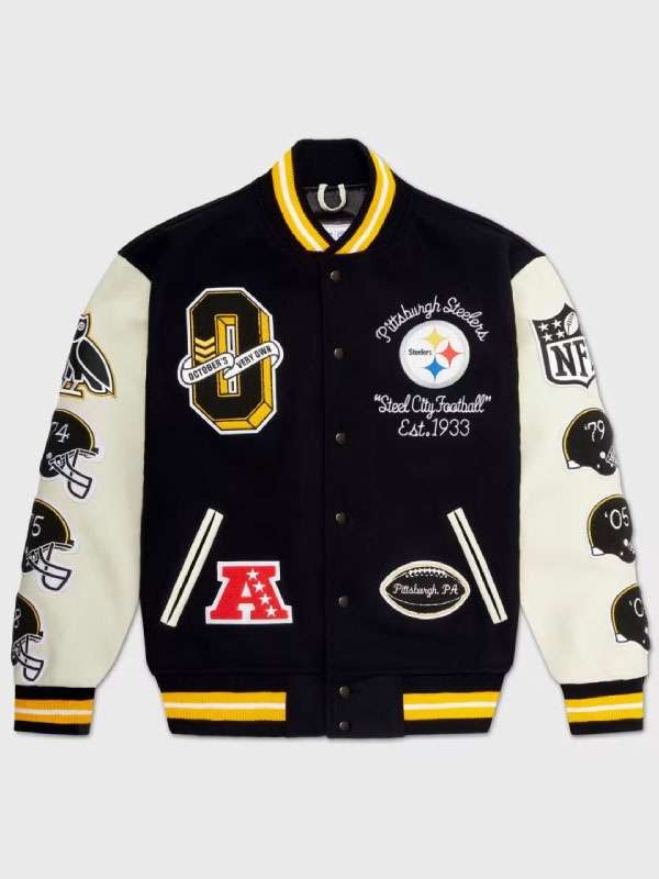 Snoop Dogg Pittsburgh Steelerser Varsity Jacket - side view
