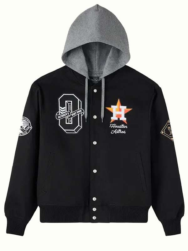 Houston Astros OVO Black Varsity Jacket