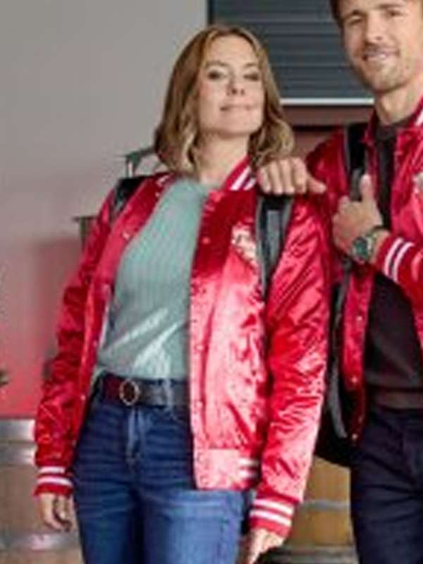 Ashley Williams Jingle Bell Run 2024 Varsity Jacket - detail view
