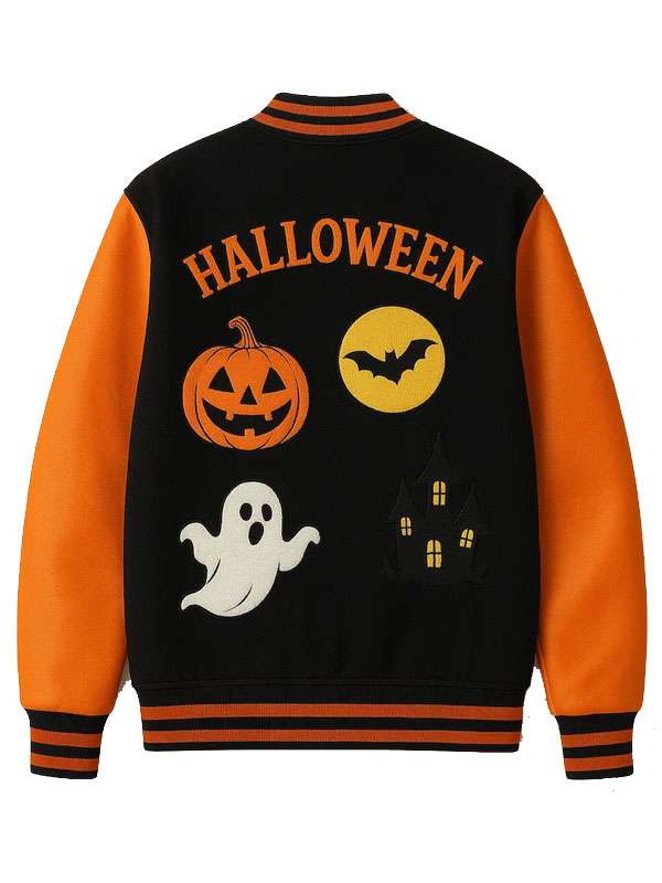 Haunted House Skeleton Varsity Jacket