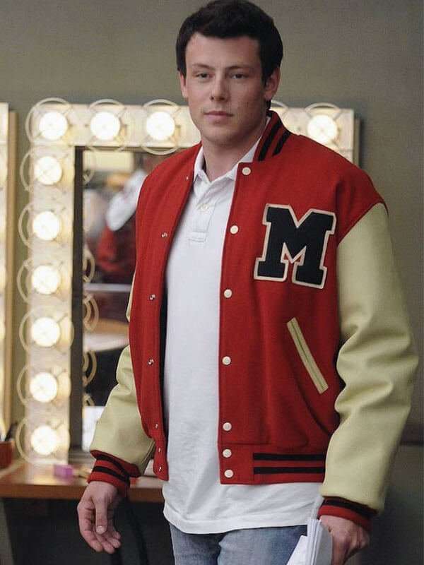 Cory Monteith Glee Letterman Jacket - detail view