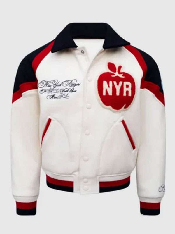 New York Rangers NHL Winter Classic Varsity Jacket - back view