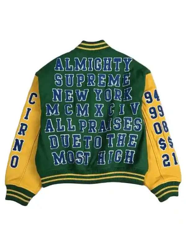 All Time High Druski Varsity Jacket - back view