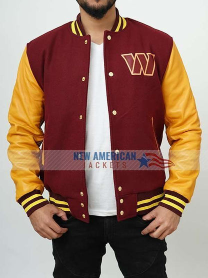Football Team Washington Commanders Letterman Jacket - back view
