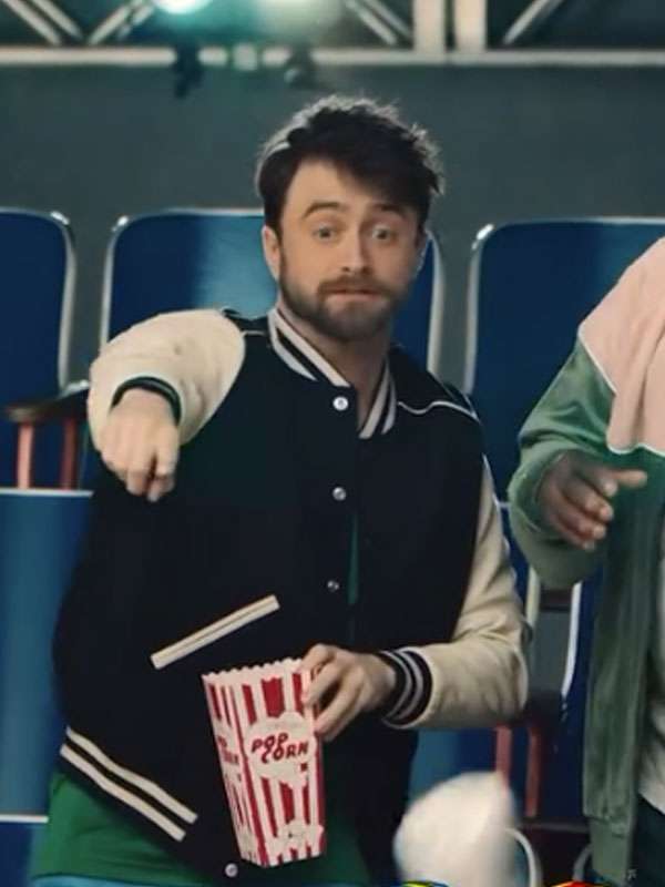 Daniel Radcliffe the Fall and Rise of Reggie Dinkins Varsity Jacket - side view