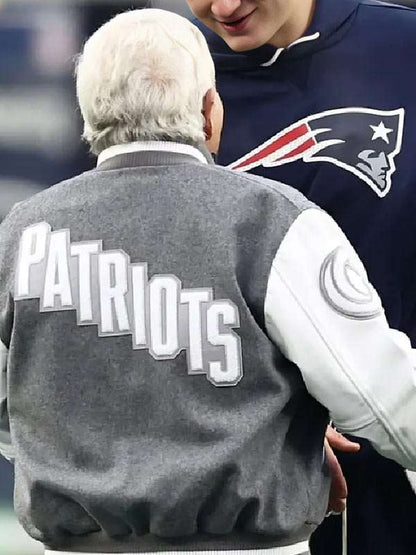 Robert Kraft Letterman Jacket - back view