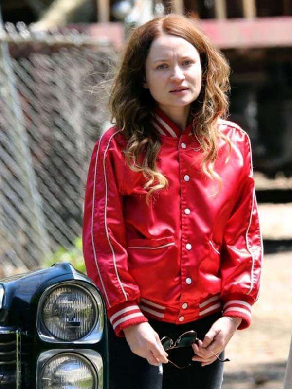 Emily Browning American Gods Laura Moon Varsity Jacket - back view