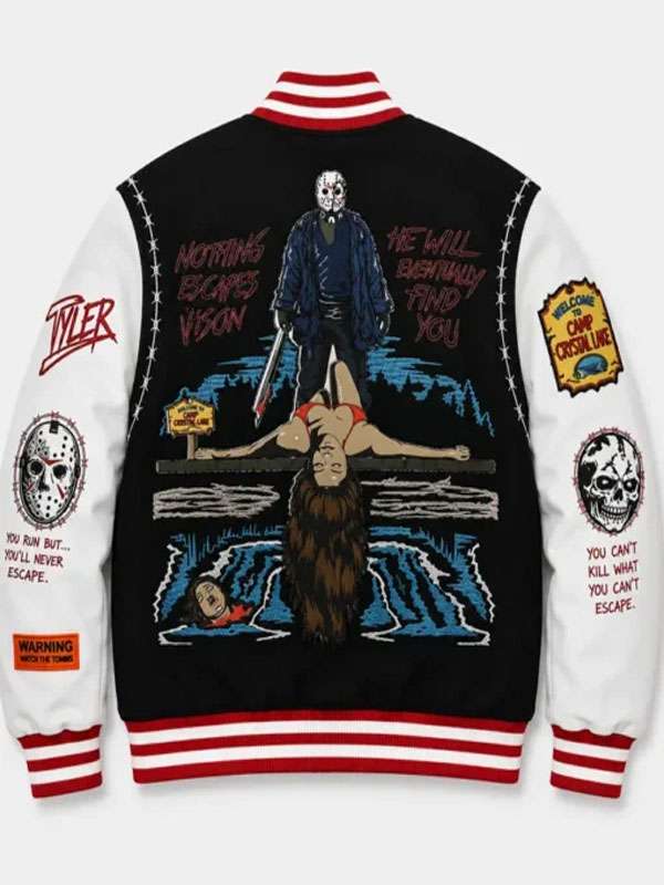 Camp Crystal Lake Varsity Jacket - back view