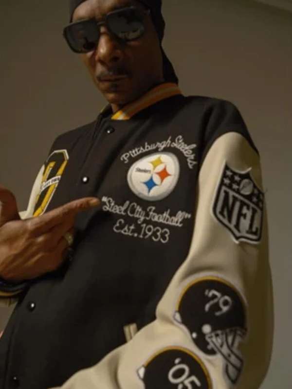 Snoop Dogg Pittsburgh Steelerser Varsity Jacket - alternate view