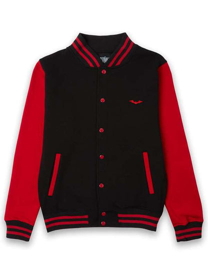 Black and Red Batman Varsity Jacket
