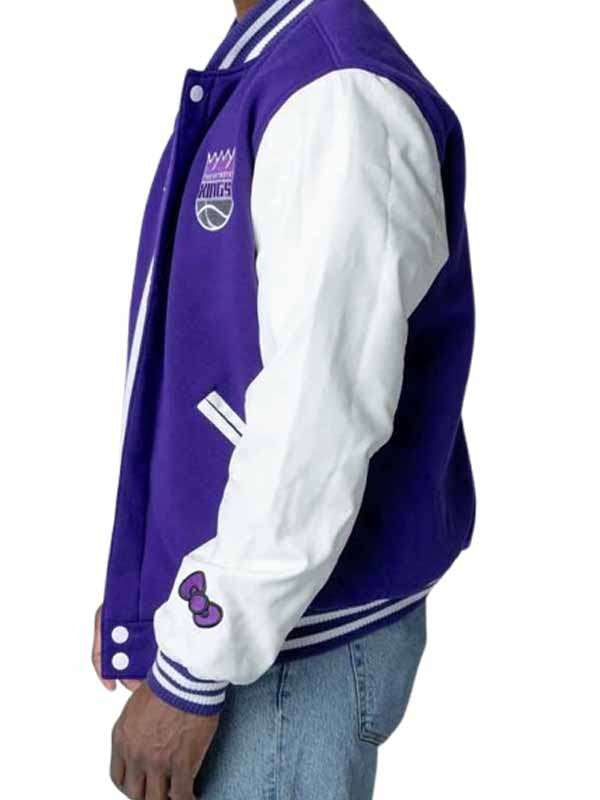 Hello Kitty Sacramento Kings Varsity Jacket - back view