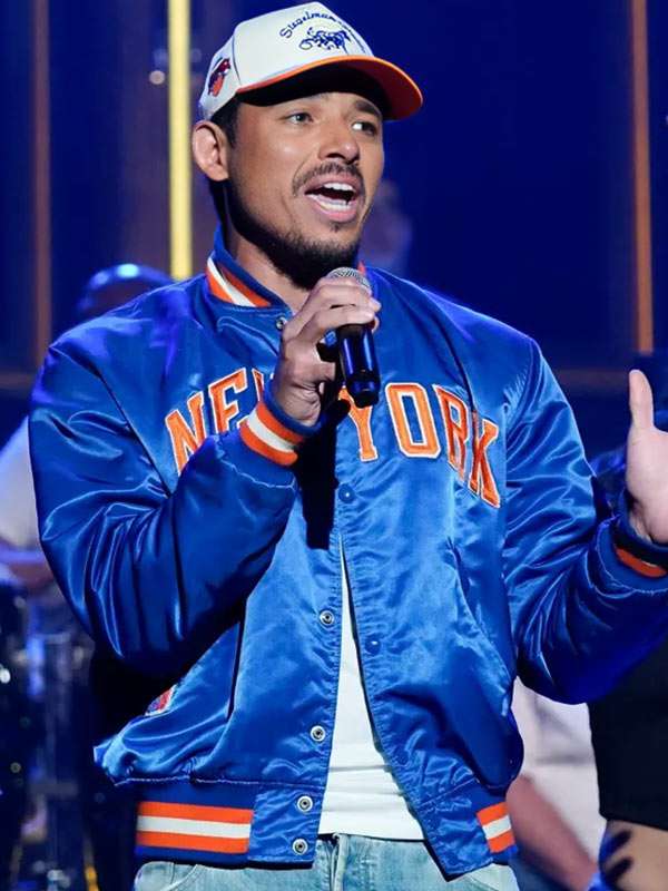 The Tonight Show Anthony Ramos Blue Varsity Jacket