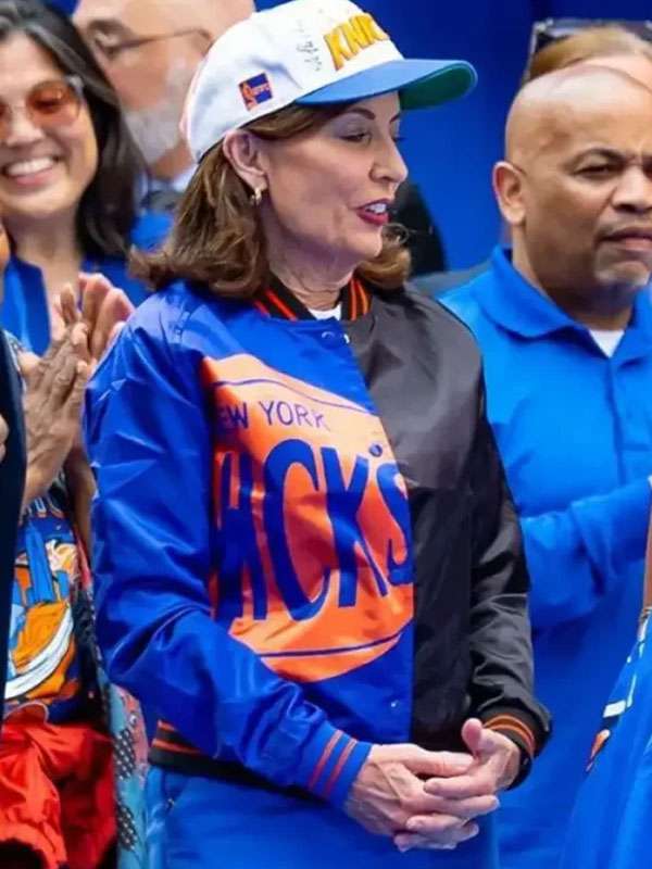 Kathy Hochul Knicks Victory Parade Varsity Jacket